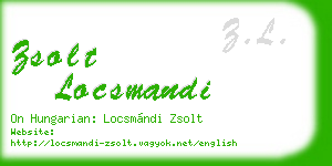 zsolt locsmandi business card